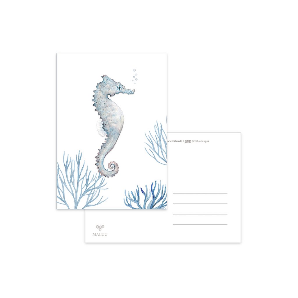 Postkarte "Seepferdchen"