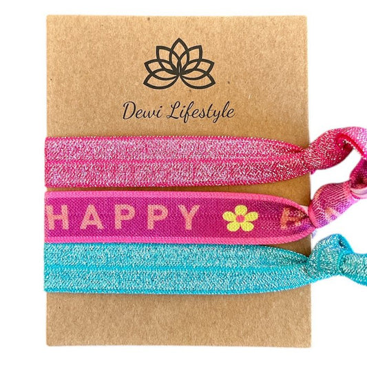 Gummibänder 3er Set als Haargummi oder Armband