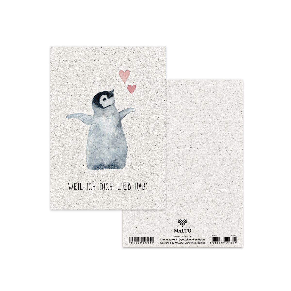 Postkarte "Weil ich dich lieb hab"