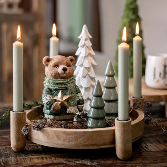 Adventskranz aus Mangoholz