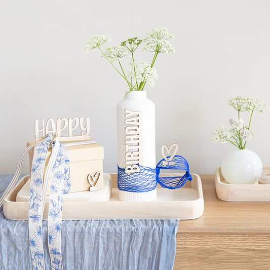 Holz-Dekotabletts 3er Set