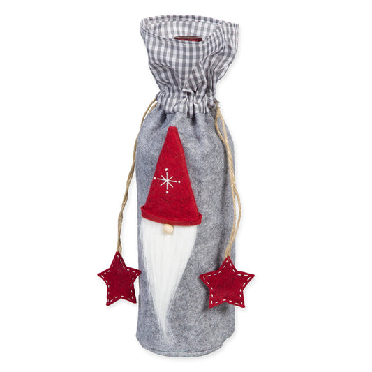 Flaschentasche "Wichtel" grau