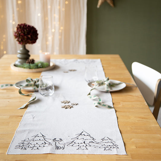 Tischläufer "Winterwald" Natur
