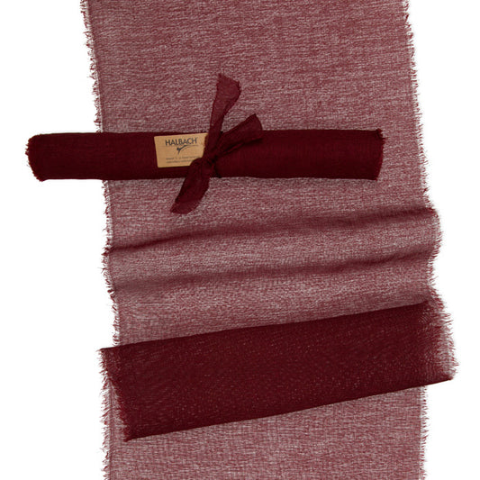 Chiffon-Band / Tischläufer Weinrot