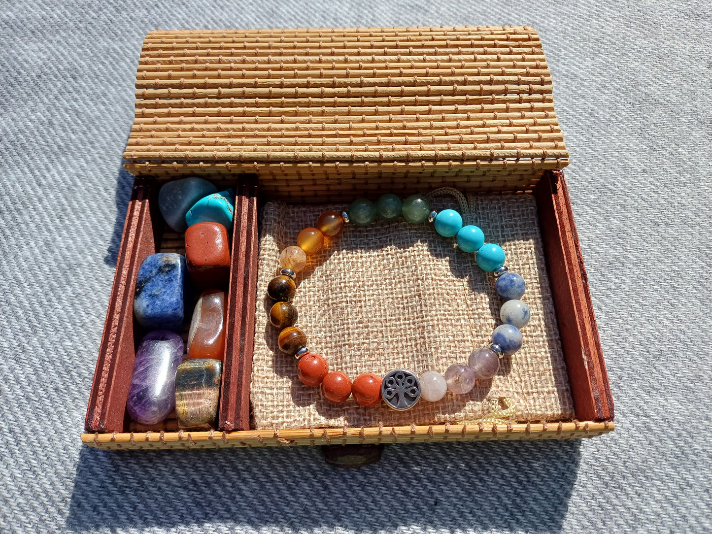 Chakra - Armband mit Baum der Lebensperle