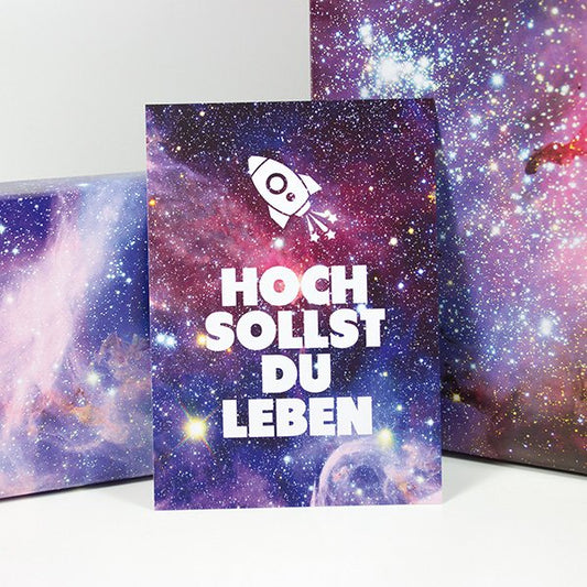 Postkarte "Hoch sollst du leben"