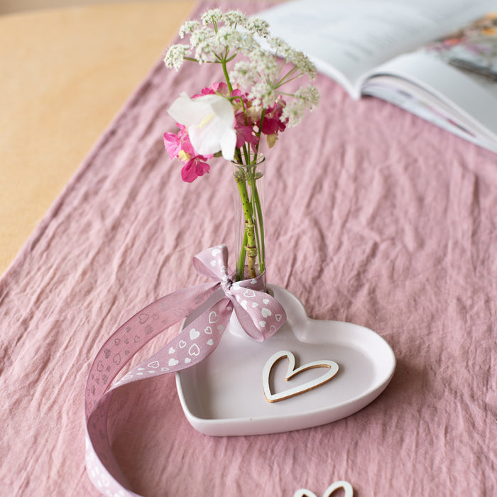 Deko-Herzschale mit Vase
