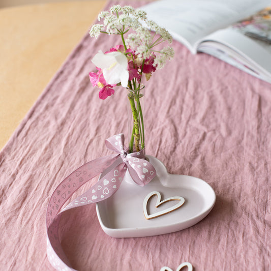 Deko-Herzschale mit Vase